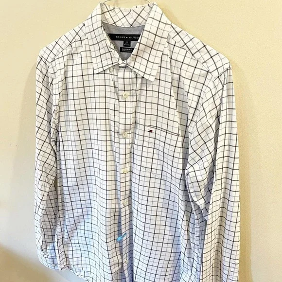 Tommy Hilfiger Plaid Button Down Dress Shirt M - Picture 4 of 11